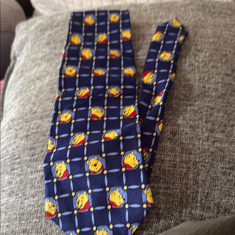 Vintage Blue Winnie the Pooh  Necktie